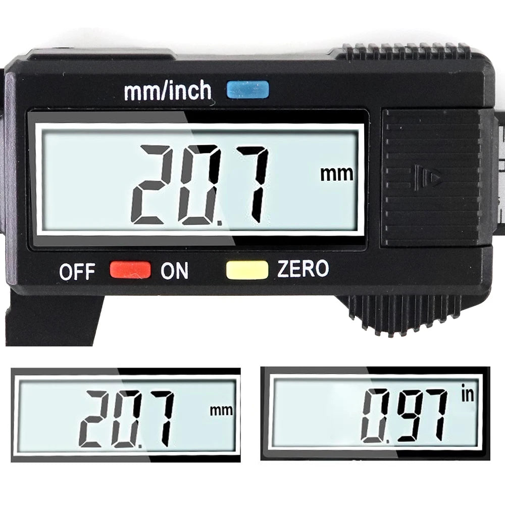 Novo medidor eletrônico digital LCD de 100 mm a 150 mm de 6 polegadas, ferramenta de medição com paquímetro micrômetro