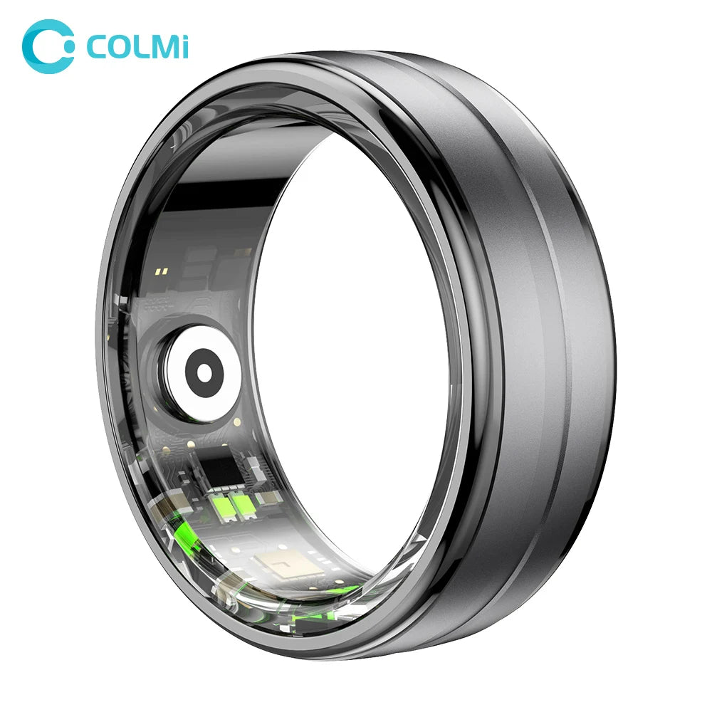 COLMI R06 Smart Ring Homens Mulheres, Monitor de frequência cardíaca e oxigênio no sangue, IP68 e 5ATM à prova d'água, Modo multiesporte
