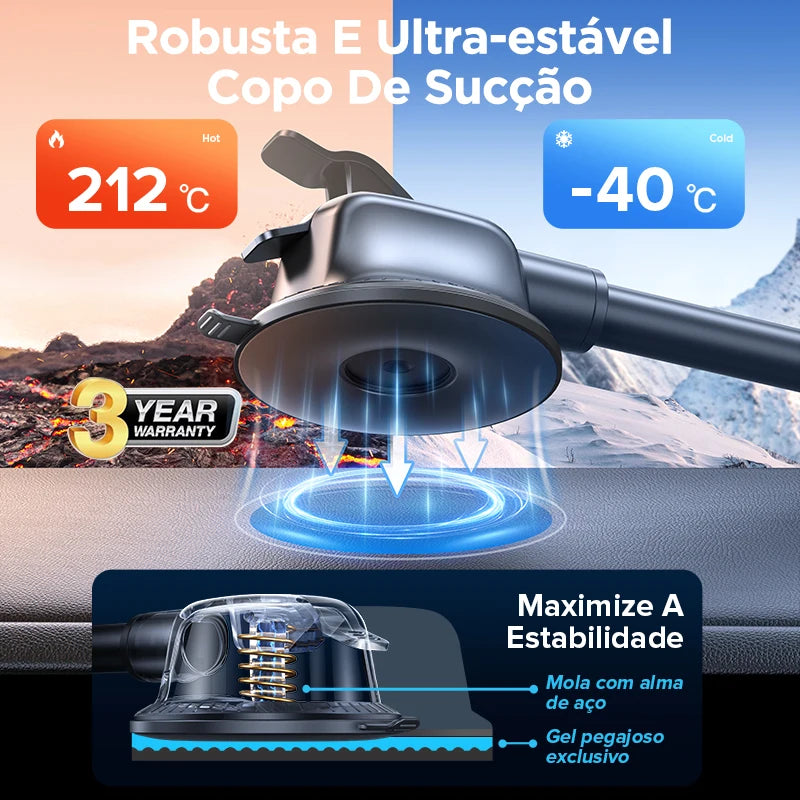 Suporte de telefone para painel de carro【Visão mais ampla de 360°】Braço longo flexível de 9 pol., suporte universal para saída de ar no para-brisa do carro